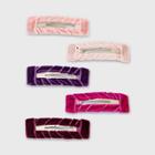 Multi Pink Velvet Snap Clips Set 5pc - Wild Fable Assorted Pinks