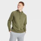 Men's Cotton Fleece Pullover Hoodie - All In Motion Olive