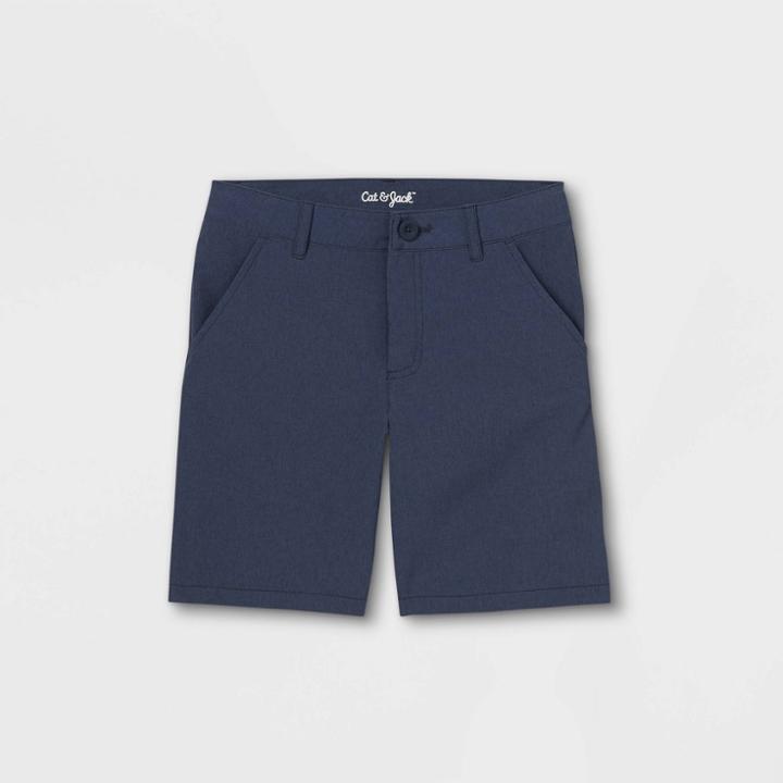 Boys' Flat Front Quick Dry Chino Shorts - Cat & Jack Navy