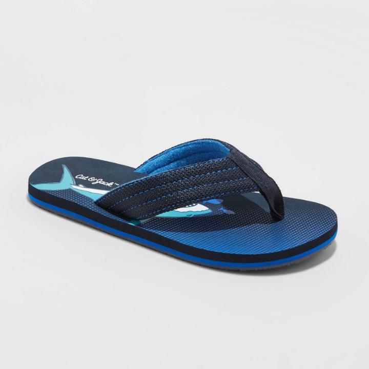 Boys' Sylas Slip-on Flip Flop Sandals - Cat & Jack Navy