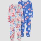 Toddler Girls' Blowfish Sea Print Footed Pajama - Just One You Made By Carter's Blue/pink