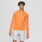 Umbro Men's Quarter Zip Pullover - Vibrant Orange