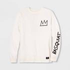 Men's Jean-michel Basquiat Crown Signature Long Sleeve Graphic T-shirt - Cream S, Men's, Size: