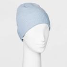 Women's Fine Gauge Knit Beanie - A New Day Blue One Size, Glowing Blue