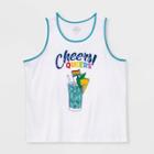 Well Worn Pride Gender Inclusive Adult Extended Size Cheers Queers Graphic Tank Top - White 1xb, Adult Unisex