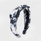 Girls' Rib Knit Tie-dye Headband - Art Class Navy