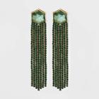 Rhinestones With Linear Earrings - A New Day Green