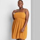 Women's Plus Size Sleeveless Open Back Babydoll Dress - Wild Fable Rust