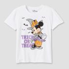 Girls' Disney Minnie Mouse Halloween Short Sleeve Graphic T-shirt - White