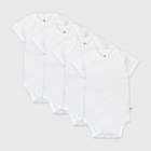 Honest Baby 4pk Organic Cotton Short Sleeve Bodysuit - White