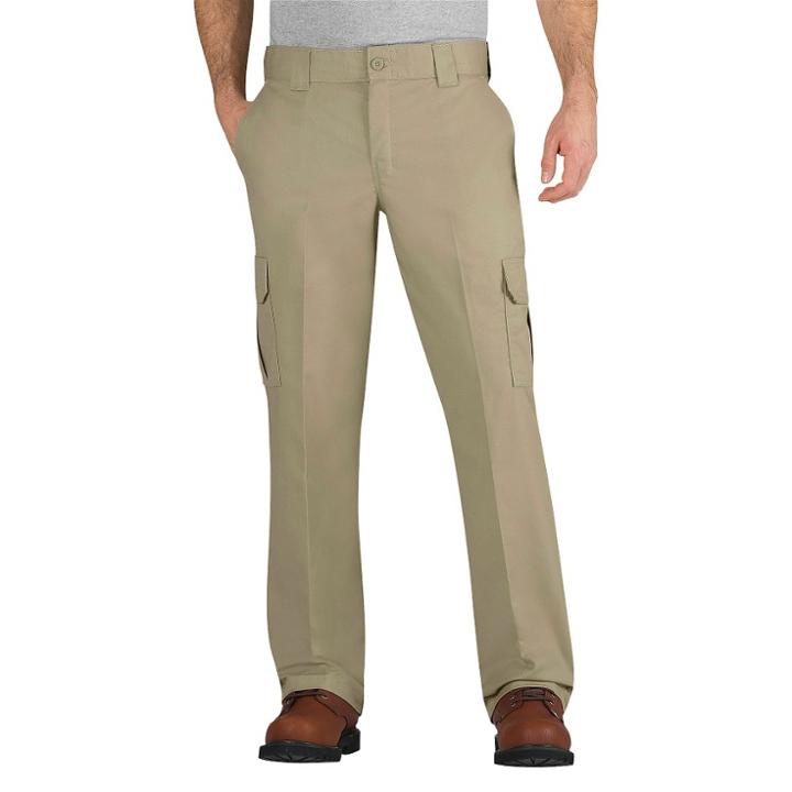Dickies Men's Regular Straight Fit Flex Twill Cargo Pants- Desert 38x34, Desert