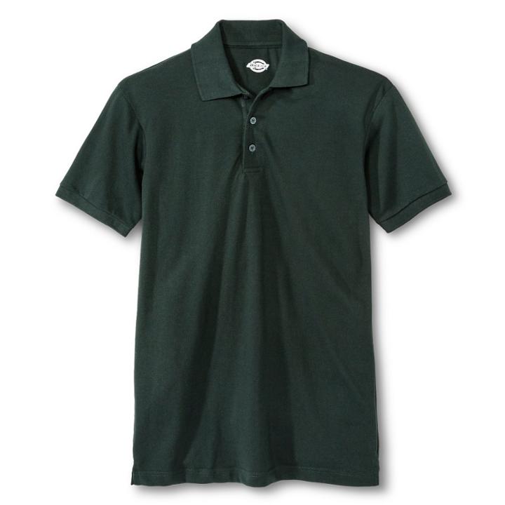Dickies Young Men's Pique Uniform Polo Shirt - Green