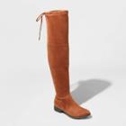Women's Sidney Microsuede Over The Knee Boots - A New Day Cognac