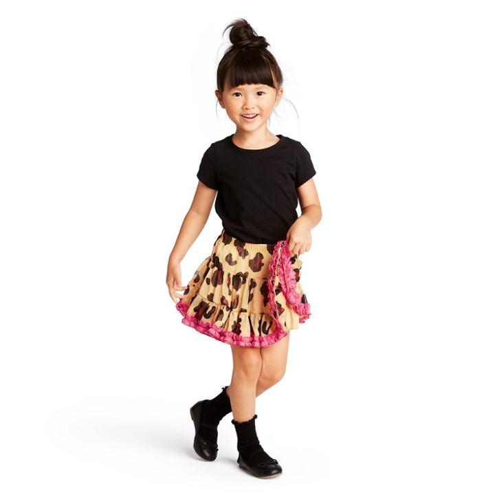 Toddler Girls' Leopard Print A-line Mini Skirt - Harajuku Mini For Target Tan 4t, Women's, Beige