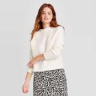 Women's Crewneck Pullover Sweater - A New Day Cream