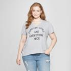 Women's Plus Size Short Sleeve Pumpkin Spice Graphic T-shirt - Grayson Threads (juniors') Heather Gray