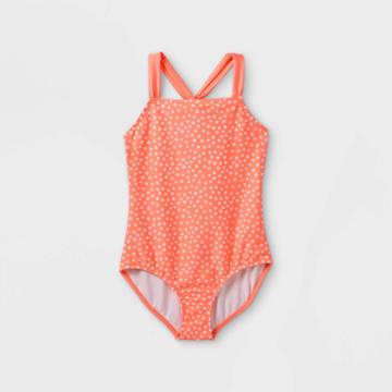 Girls' Dots To Fun One Piece Swimsuit - Cat & Jack Orange