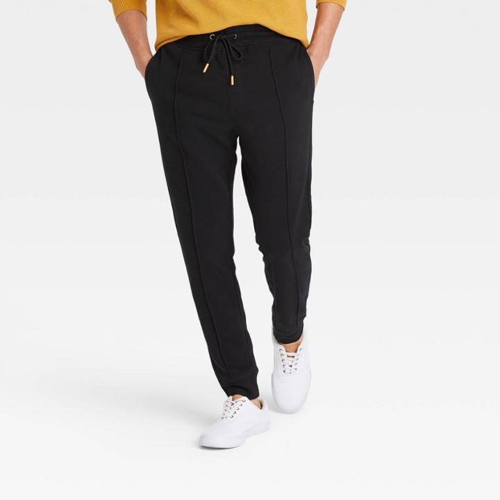Men's Tall Pintuck Jogger Pants - Goodfellow & Co Black