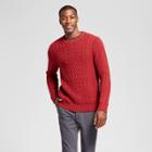 Men's Cable Crew Neck Sweater - Goodfellow & Co Red