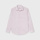 Men's Checked Standard Fit Long Sleeve Button-down Shirt - Goodfellow & Co Pink S, Men's,