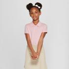 Girls' Short Sleeve Pique Polo Shirt - Cat & Jack Rose (pink)