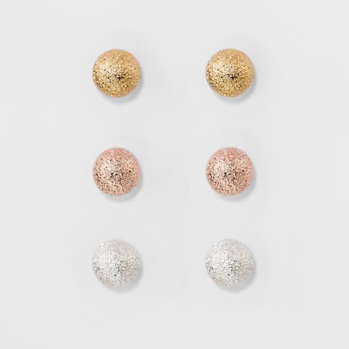 Stud Earring Set 3ct - A New Day , Women's,