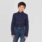 Boys' Long Sleeve Button-down Shirt - Cat & Jack Navy M, Boy's, Size:
