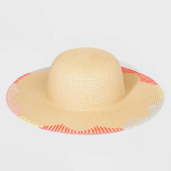 Girls' Straw Floppy Hat - Cat & Jack One Size, Brown