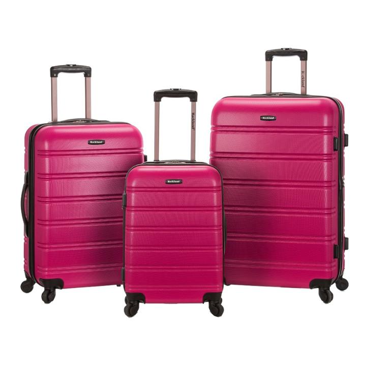 Rockland Melbourne 3pc Abs Luggage Set -