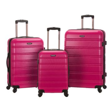 Rockland Melbourne 3pc Abs Luggage Set -