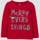 Toddler Girls' 'merry Everything' T-shirt - Just One You Made By Carter's Red