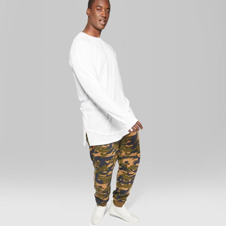 Men's Tall Long Sleeve Layered Slub T-shirt - Original Use White