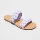 Women's Lucy Slide Sandals - A New Day Lavender