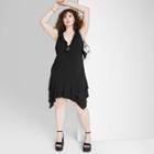 Women's Sleeveless Handkerchief Hem Fit & Flare Dress - Wild Fable Black