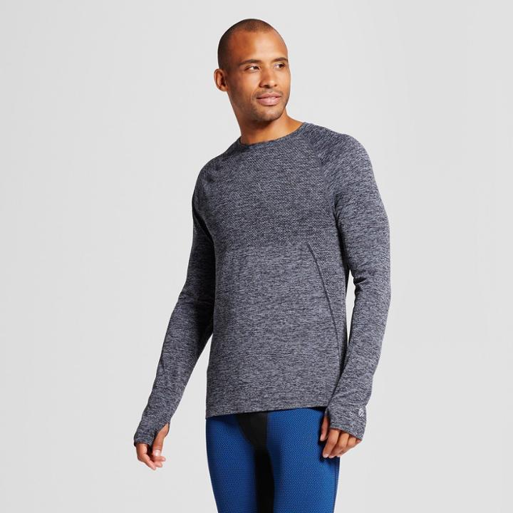 Men's Long Sleeve Seamless T-shirt - C9 Champion Black Heather