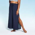 Women's Plus Size Tie Front Cover Up Pants - Cover 2 Cover Navy 1x, Women's, Size: