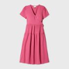 Women's Short Sleeve Wrap Dress - Universal Thread Rose