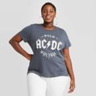 Grayson Threads Women's Ac/dc High Voltage Plus Size Short Sleeve Graphic T-shirt - Blue