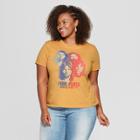 Junk Food Women's Plus Size Pink Floyd Short Sleeve Graphic T-shirt - Yellow