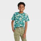 Boys' Short Sleeve Dino Print T-shirt - Cat & Jack Jade Green