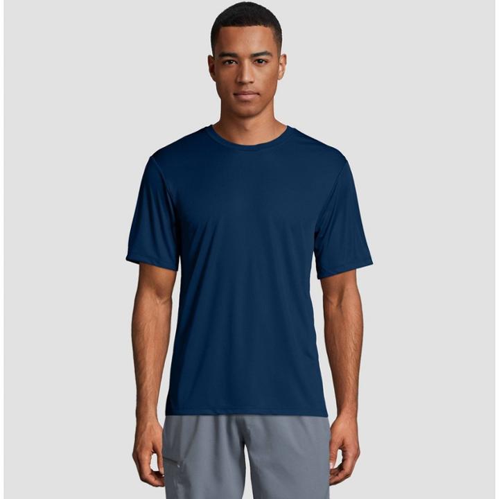 Hanes Men's Big & Tall Short Sleeve Cooldri Performance T-shirt -navy