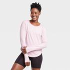 Women's Long Sleeve Essential T-shirt - All In Motion Lilac Xs, Women's, Purple