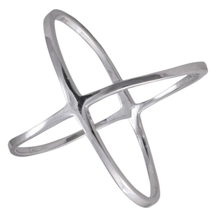 Women's Zirconite X Polished Ring - Clear