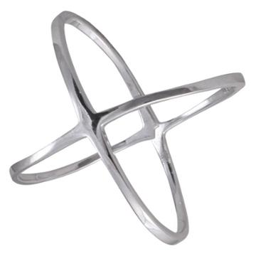 Women's Zirconite X Polished Ring - Clear