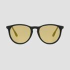 Men's Round Sunglasses With Mirrored Lenses - Original Use Gold