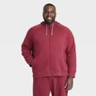 All In Motion Men's Big Cotton Fleece Full Zip Sweatshirt - All In