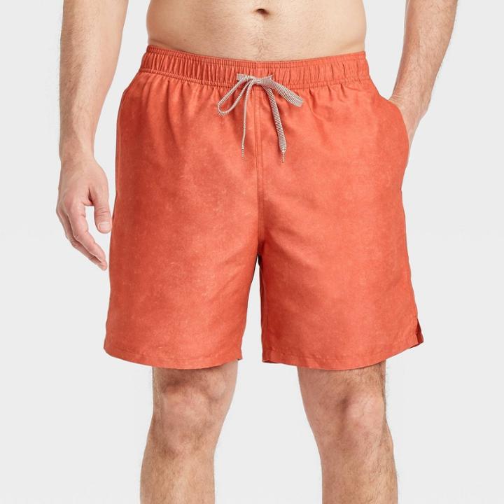 Men's 7 Swim Trunks - Goodfellow & Co Rust