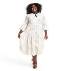 Plus Size Floral Embroidered Dress - Alexis For Target White/yellow