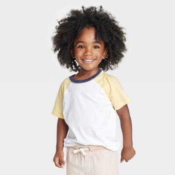 Toddler Boys' Short Sleeve Jersey Knit T-shirt - Cat & Jack White