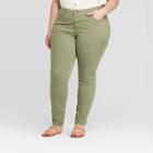 Target Women's Plus Size Mid-rise Skinny Jeans - Universal Thread Olive